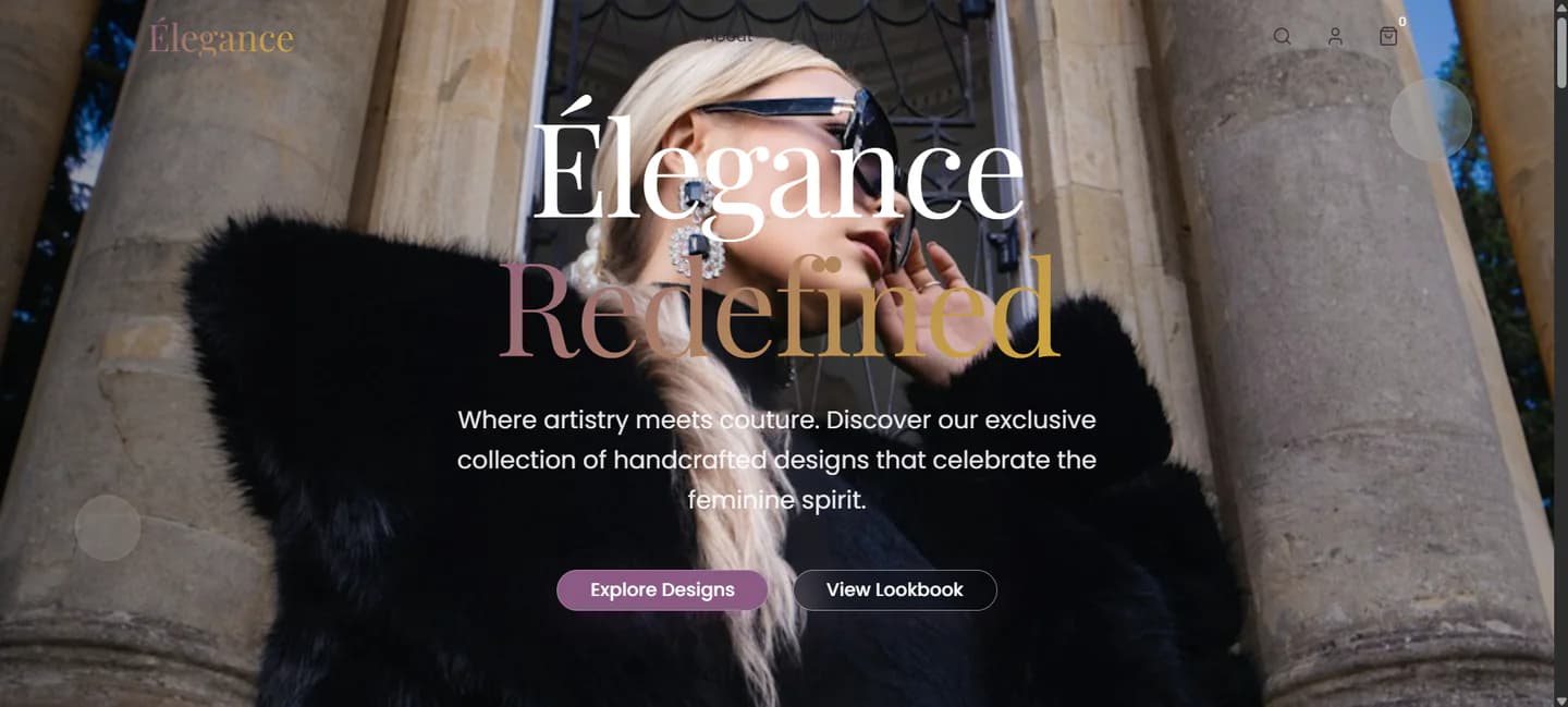 Elegance – A Luxury Fashion Brand Website