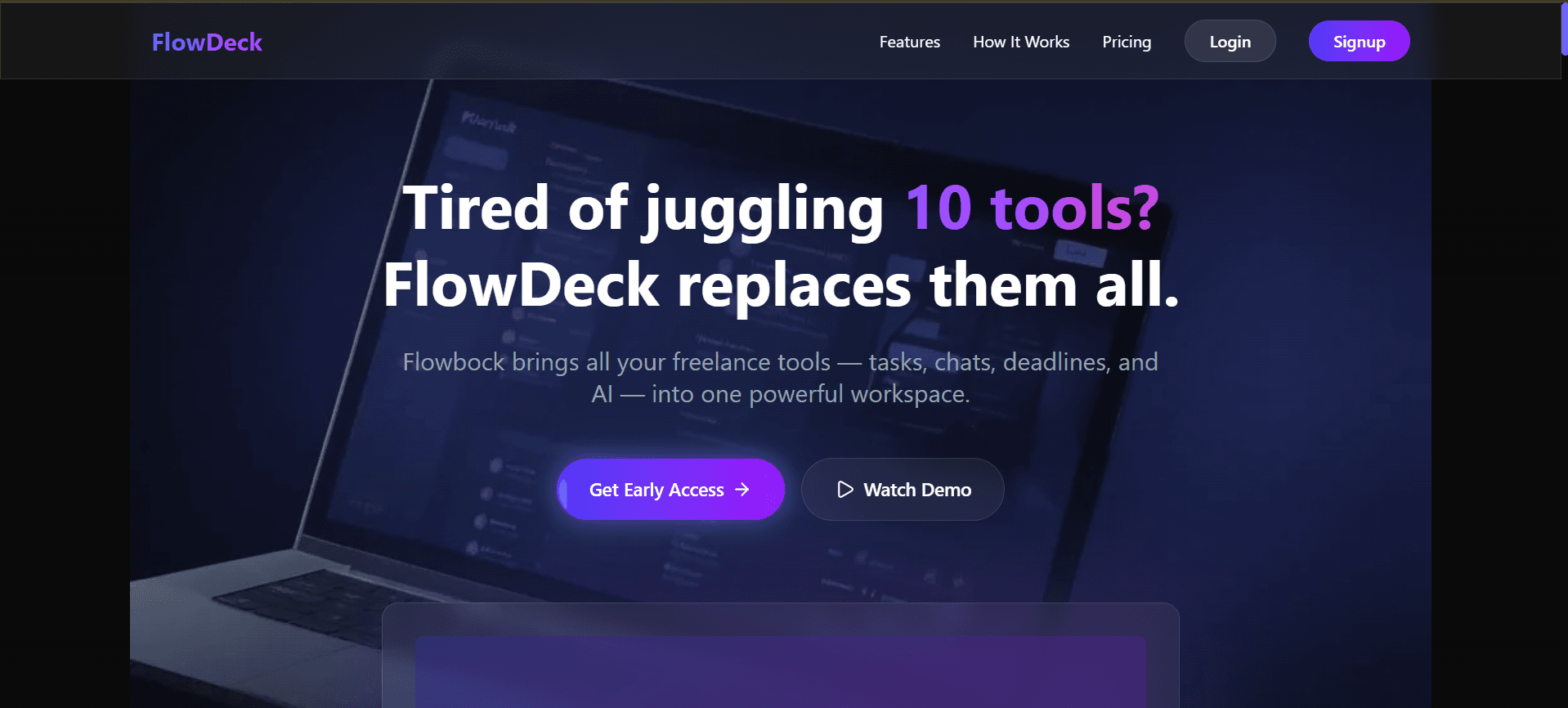 FlowDeck – A Digital Workspace for Freelancers